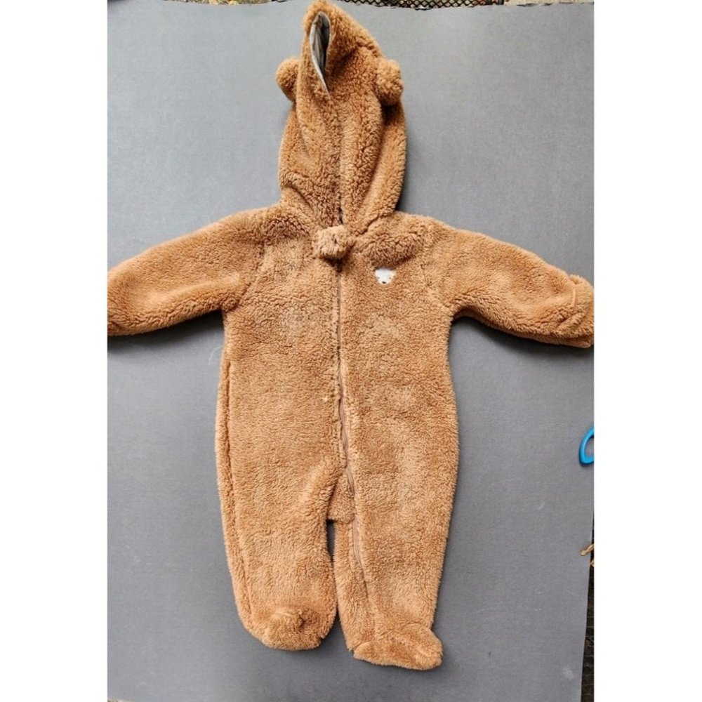Carters Just One You Fleece Bunting Bodysuit Baby Bear Puppy 9 mo Brown Costume